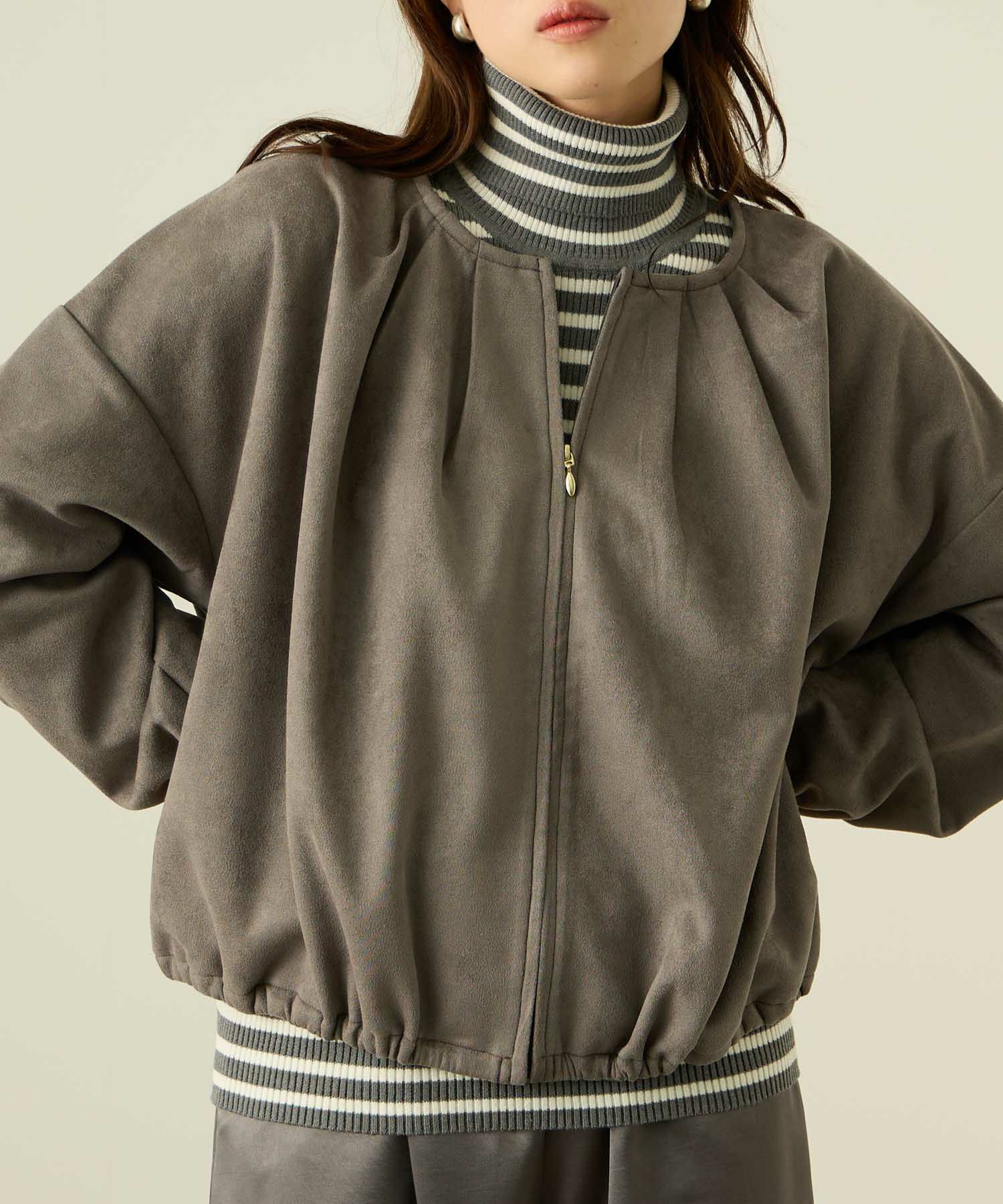 [最終さらに50%OFF]nAvy  スエードポンチブルゾン レディース商品画像-8