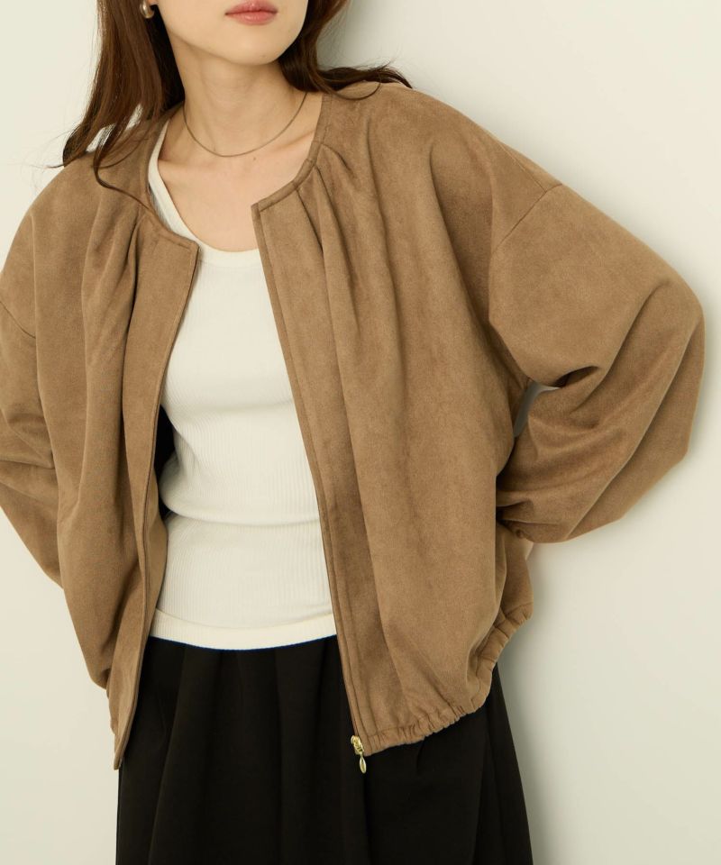 [最終さらに50%OFF]nAvy  スエードポンチブルゾン レディース商品画像-12