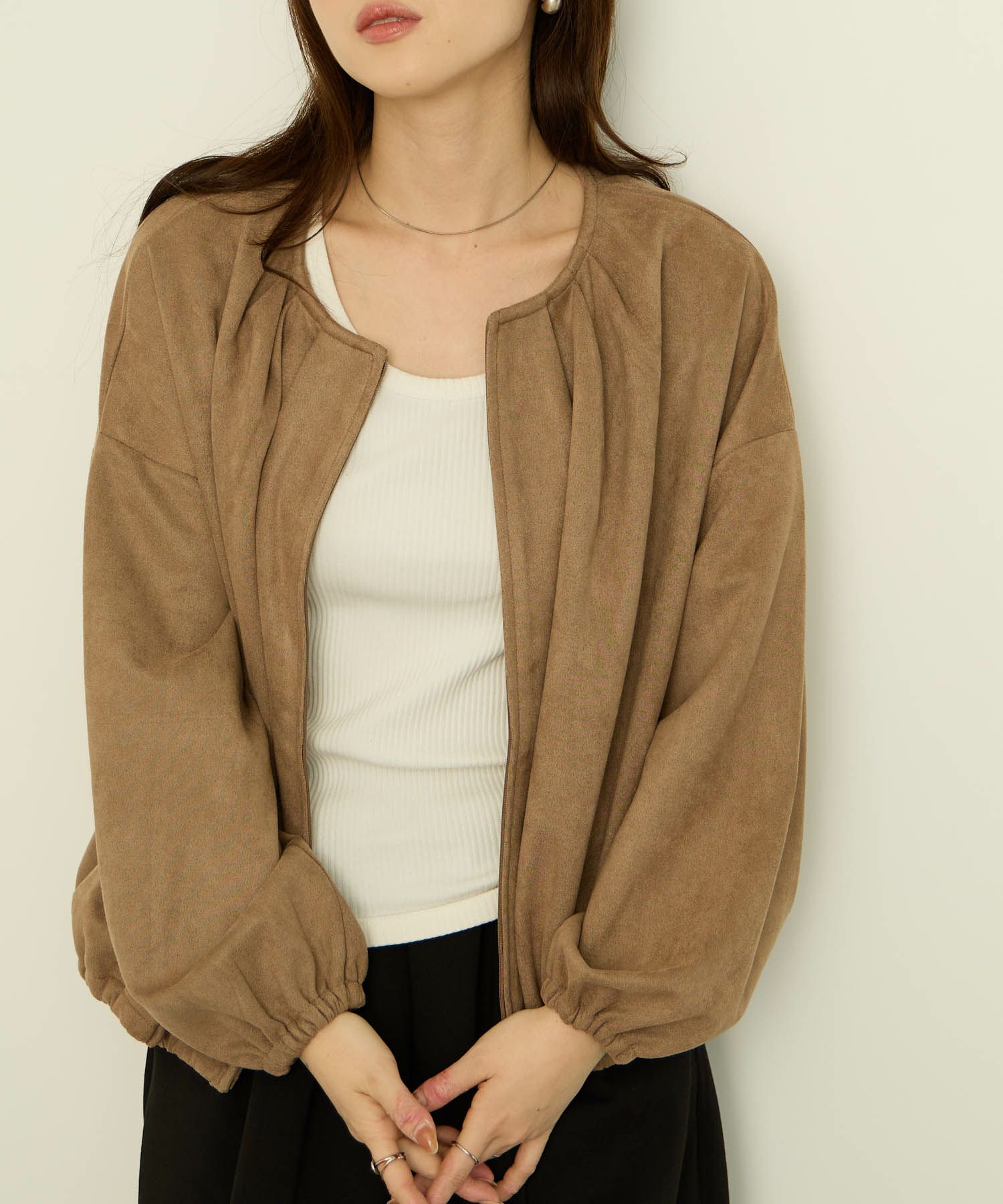 nAvy  スエードポンチブルゾン レディース商品画像-13