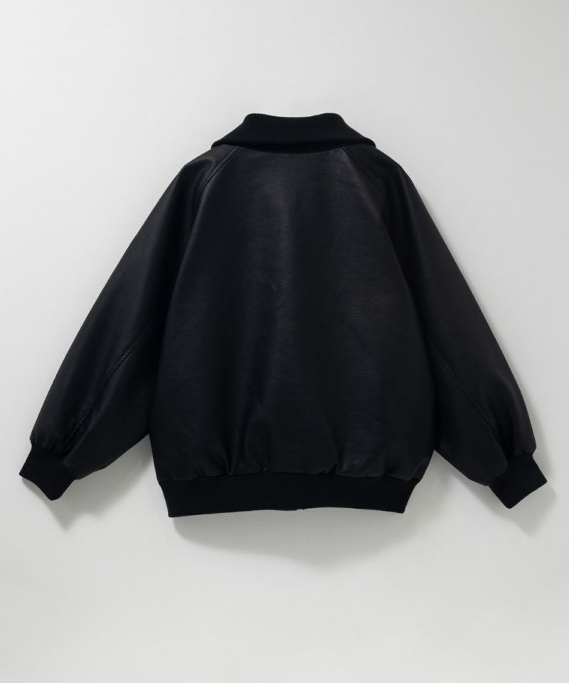 [最終さらに50%OFF][値下げ]nAvy 合皮リブブルゾン レディース商品画像-12