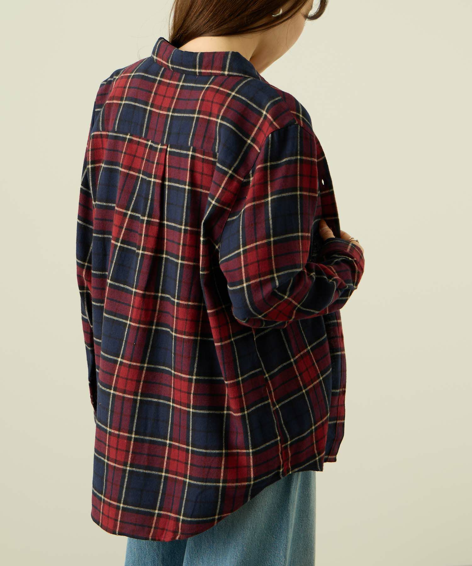 nAvy  コットンネルチェックシャツ レディース商品画像-8