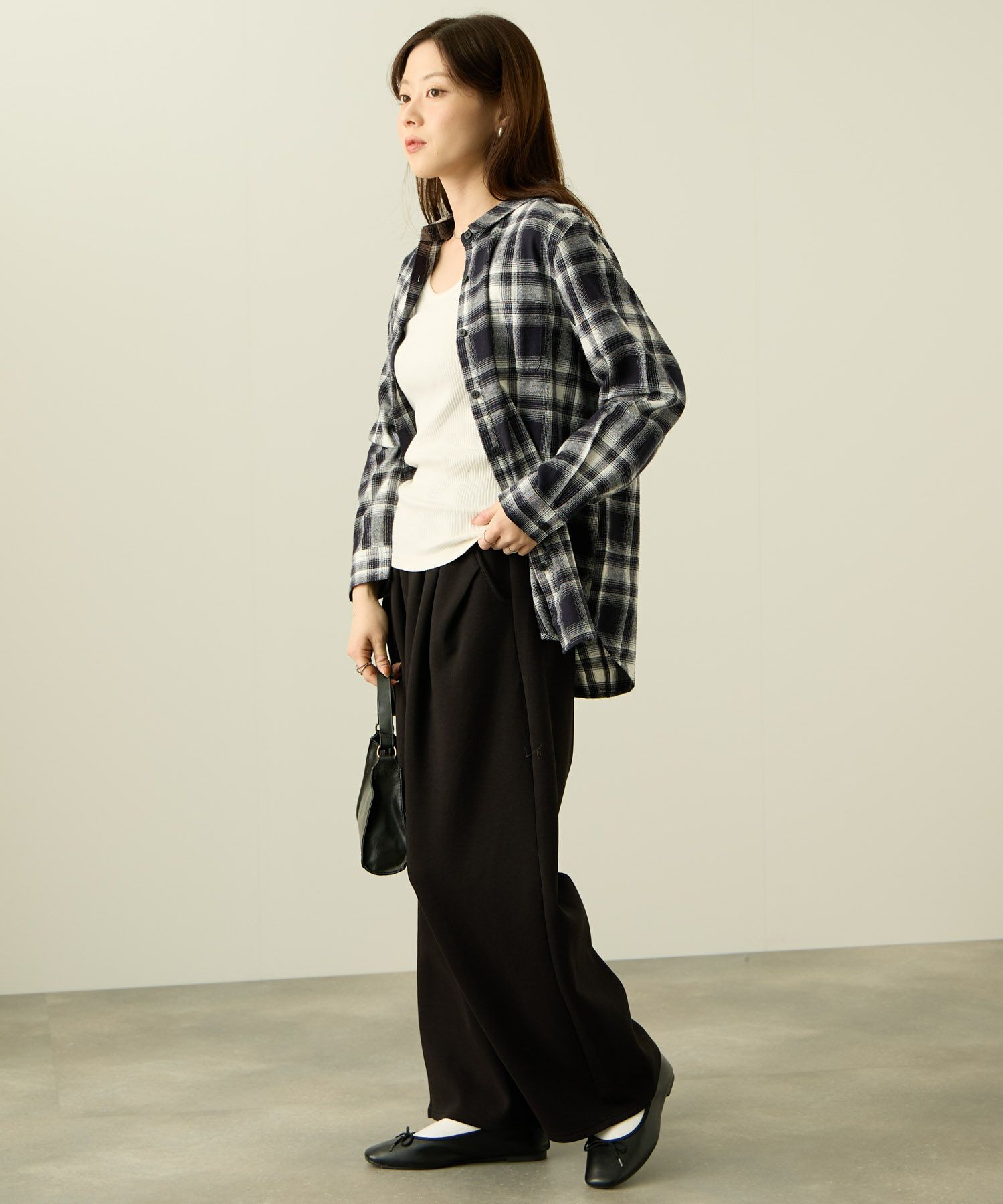 nAvy コットンネルチェックシャツ レディース商品画像-15