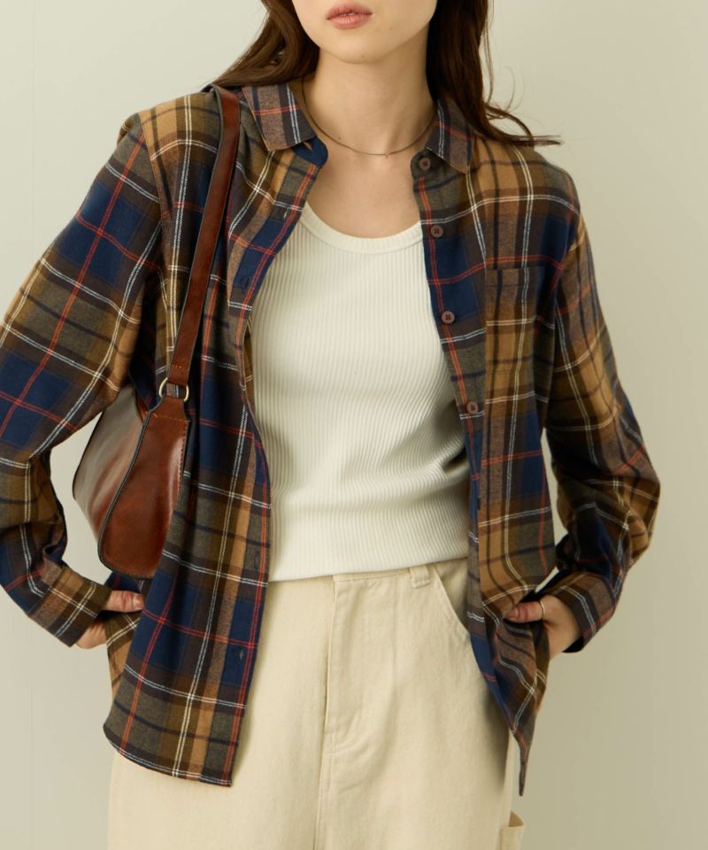 nAvy  コットンネルチェックシャツ レディース商品画像-26