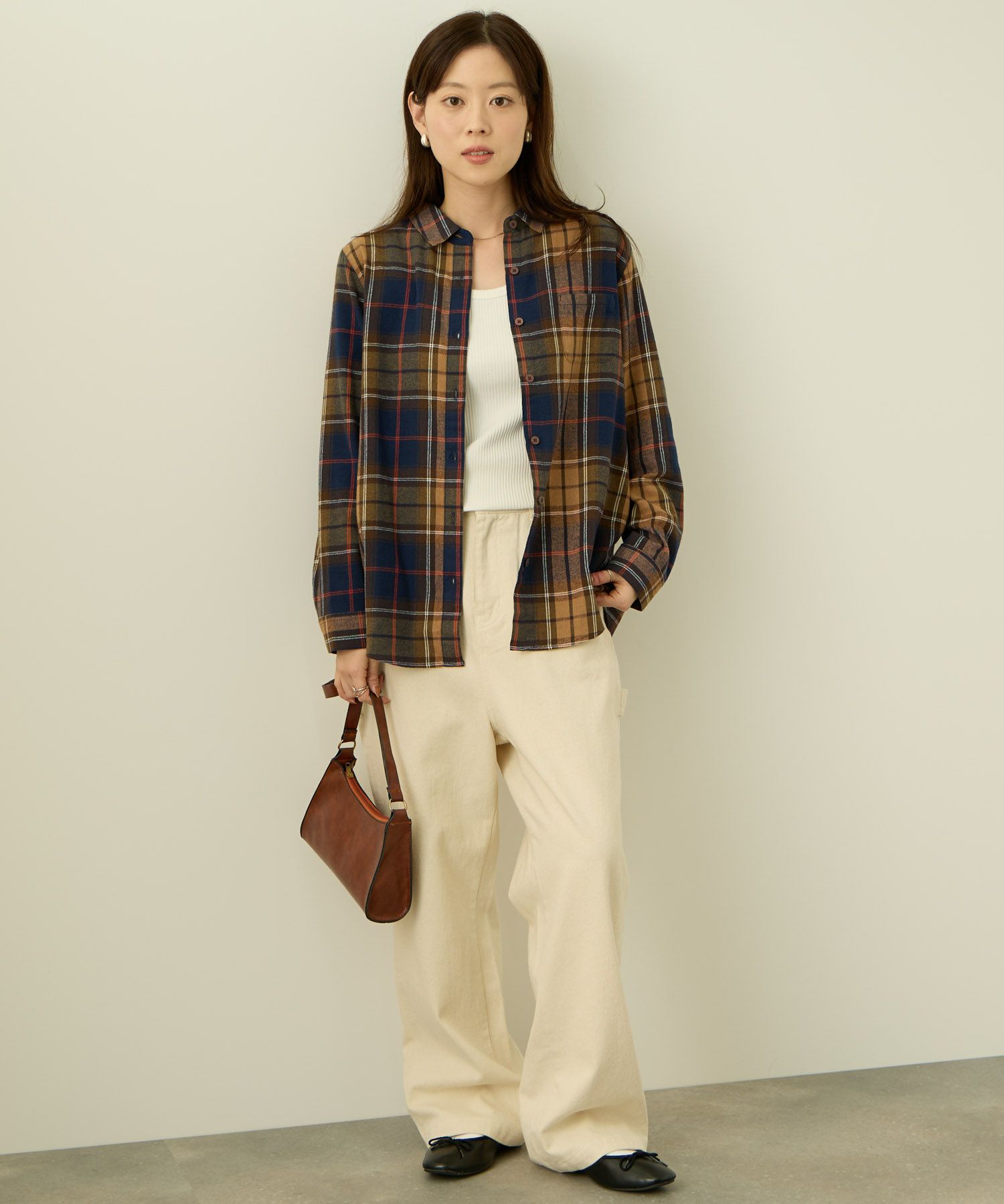 nAvy コットンネルチェックシャツ レディース商品画像-28