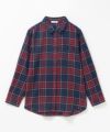 nAvy コットンネルチェックシャツ レディース