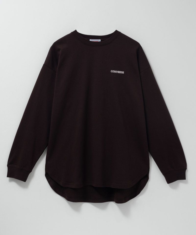 CONVERSE  ポンチ素材 バックシューズ刺繍チュニックTシャツ レディース メール便 対応商品商品画像-2