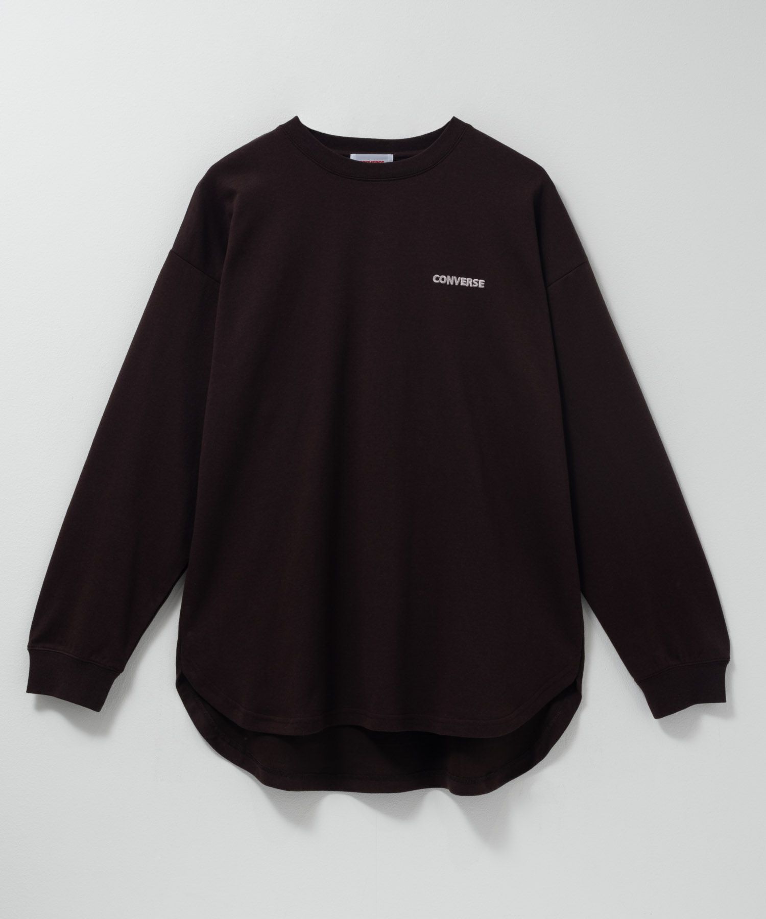 CONVERSE ポンチ素材 バックシューズ刺繍チュニックTシャツ レディース メール便 対応商品