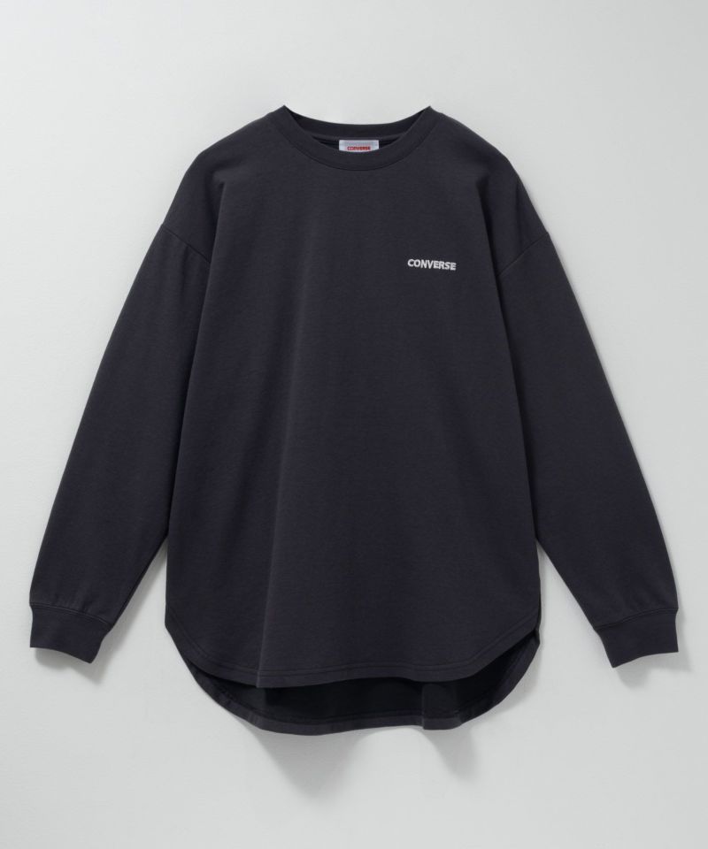 CONVERSE  ポンチ素材 バックシューズ刺繍チュニックTシャツ レディース メール便 対応商品商品画像-4