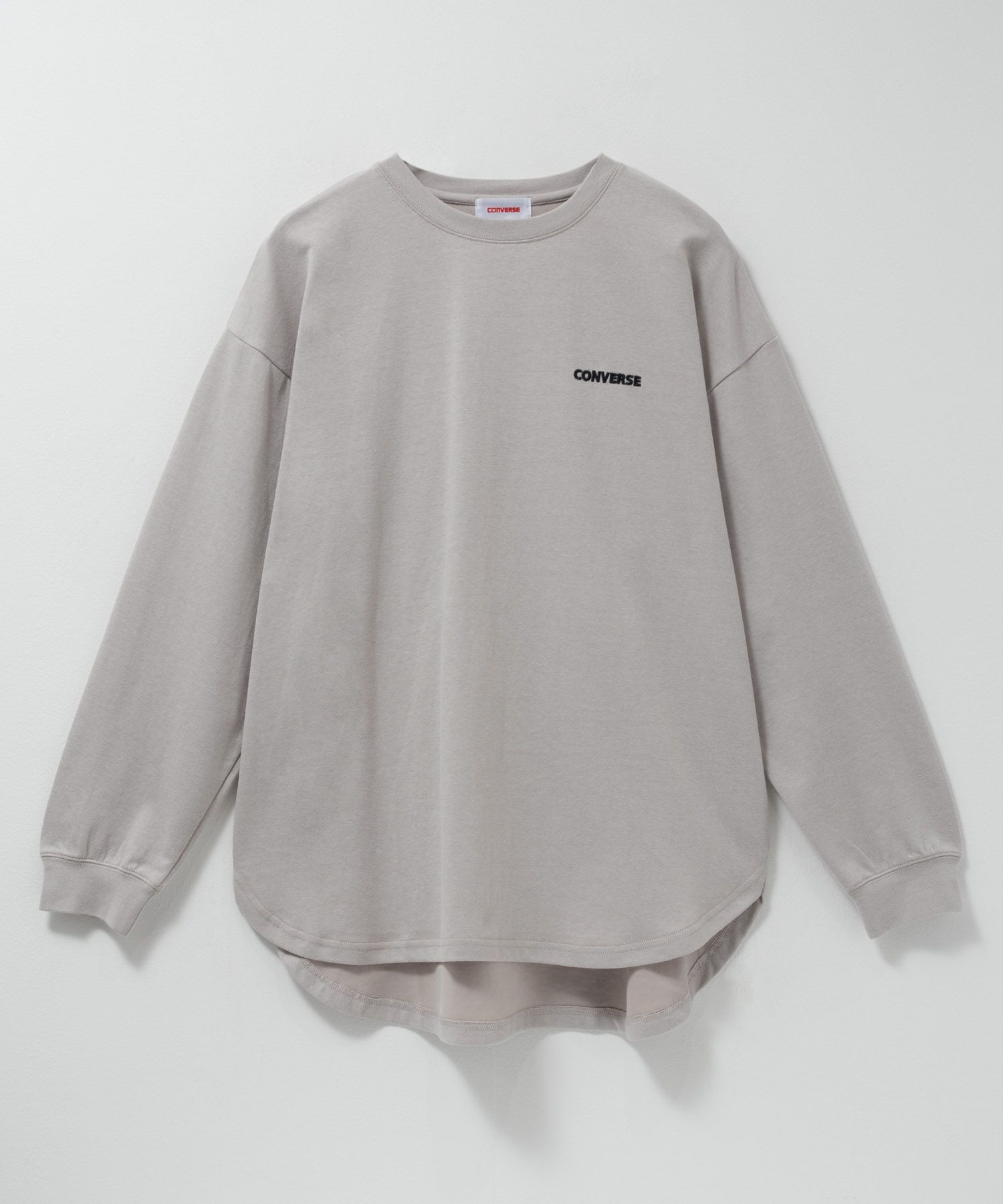 CONVERSE  ポンチ素材 バックシューズ刺繍チュニックTシャツ レディース メール便 対応商品商品サムネイル-6