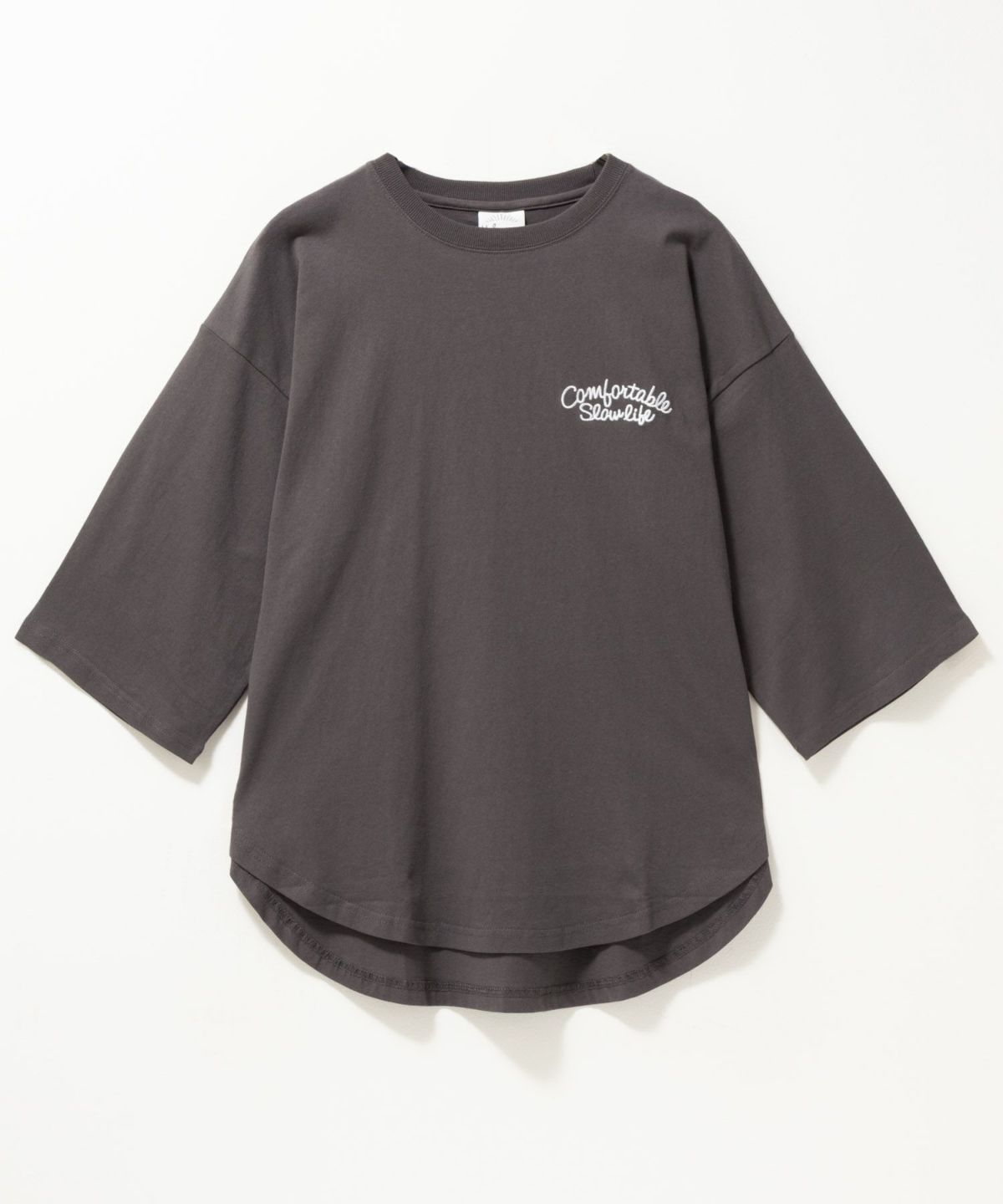 UNDERWRAPS 刺繍ラウンドビッグ7分袖Tシャツ レディース メール便 対応商品