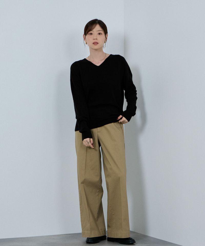 nAvy カシミヤタッチニット Vネック レディース商品画像-8