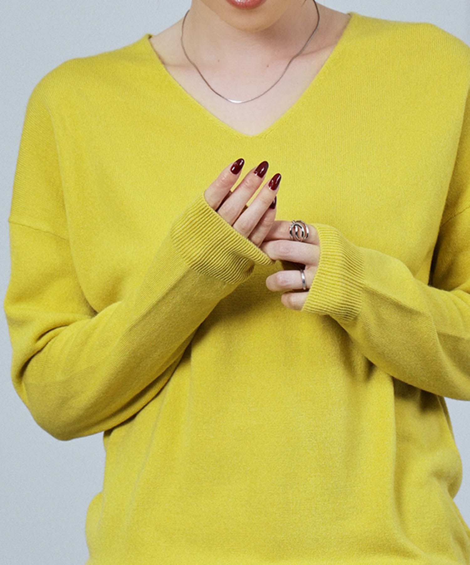 [期間限定knit]nAvy カシミヤタッチニット Vネック レディース商品画像-14