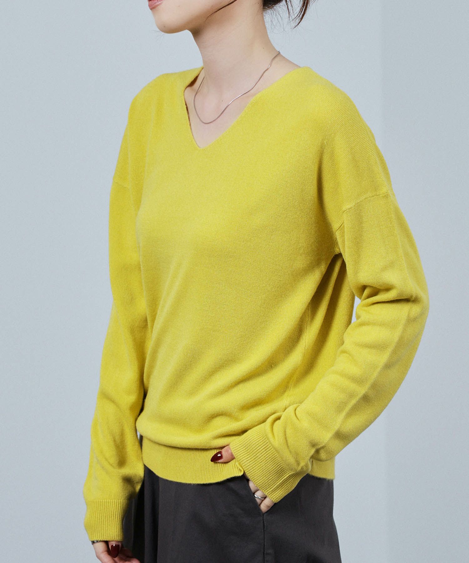 [期間限定knit]nAvy カシミヤタッチニット Vネック レディース商品画像-15