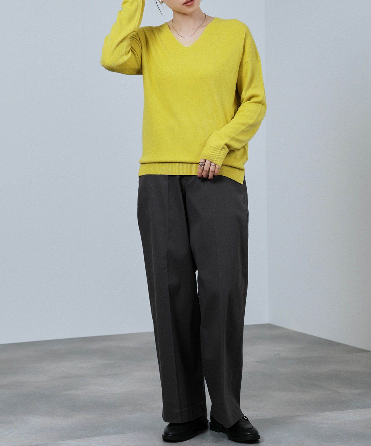 [期間限定knit]nAvy カシミヤタッチニット Vネック レディース商品画像-17