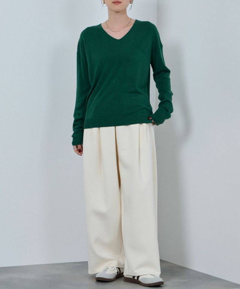 NAVY nAvy カシミヤタッチニット Vネック レディース