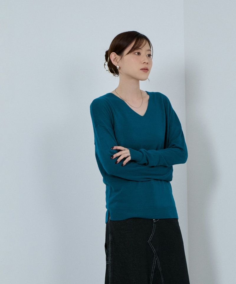 nAvy カシミヤタッチニット Vネック レディース商品画像-25