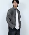 NAVY 無地フランネルシャツ メンズ