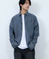 NAVY 無地フランネルシャツ メンズ