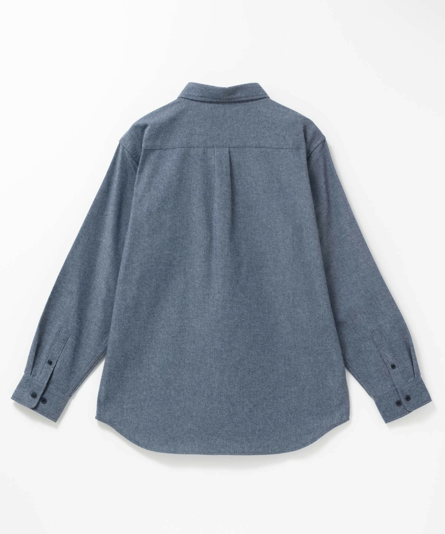 NAVY 無地フランネルシャツ メンズ