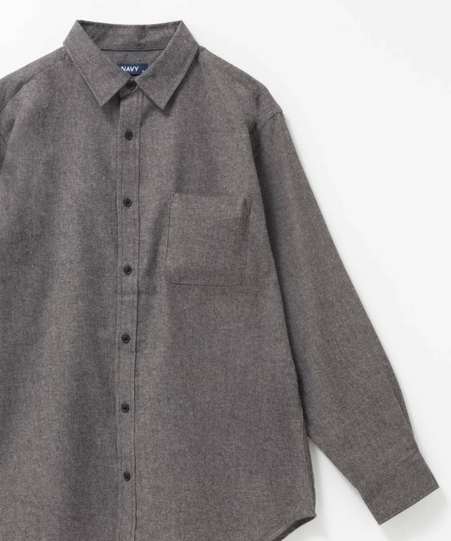 NAVY  無地フランネルシャツ メンズ商品サムネイル-25