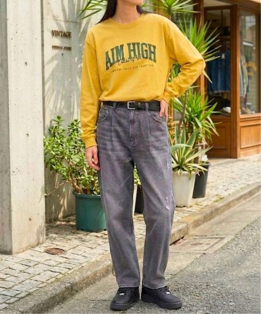 T-GRAPHICS ビッグロゴプリント長袖Tシャツ メンズ
