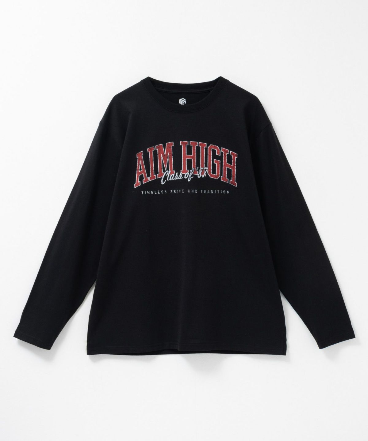 T-GRAPHICS ビッグロゴプリント長袖Tシャツ メンズ