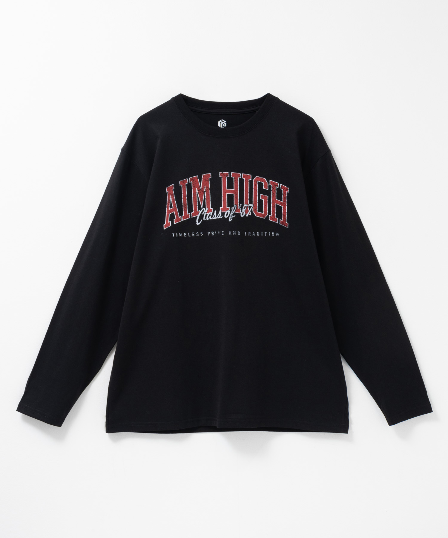 T-GRAPHICS ビッグロゴプリント長袖Tシャツ メンズ