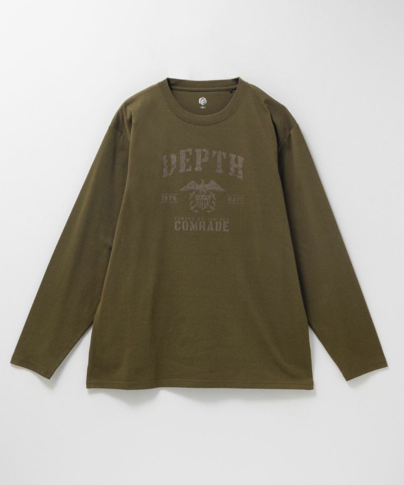 T-GRAPHICS  ミリタリーロゴプリント長袖Tシャツ メンズ商品画像-5