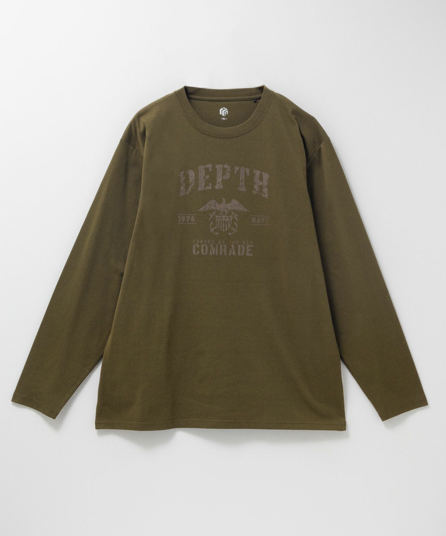 T-GRAPHICS  ミリタリーロゴプリント長袖Tシャツ メンズ商品画像-5