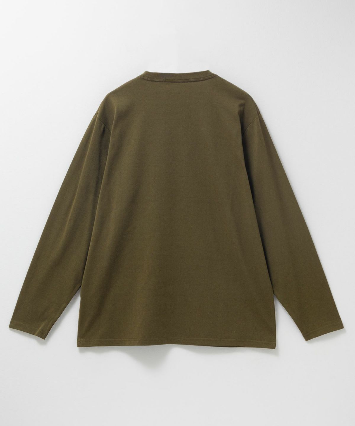 T-GRAPHICS ミリタリーロゴプリント長袖Tシャツ メンズ