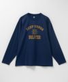 T-GRAPHICS ミリタリーロゴプリント長袖Tシャツ メンズ