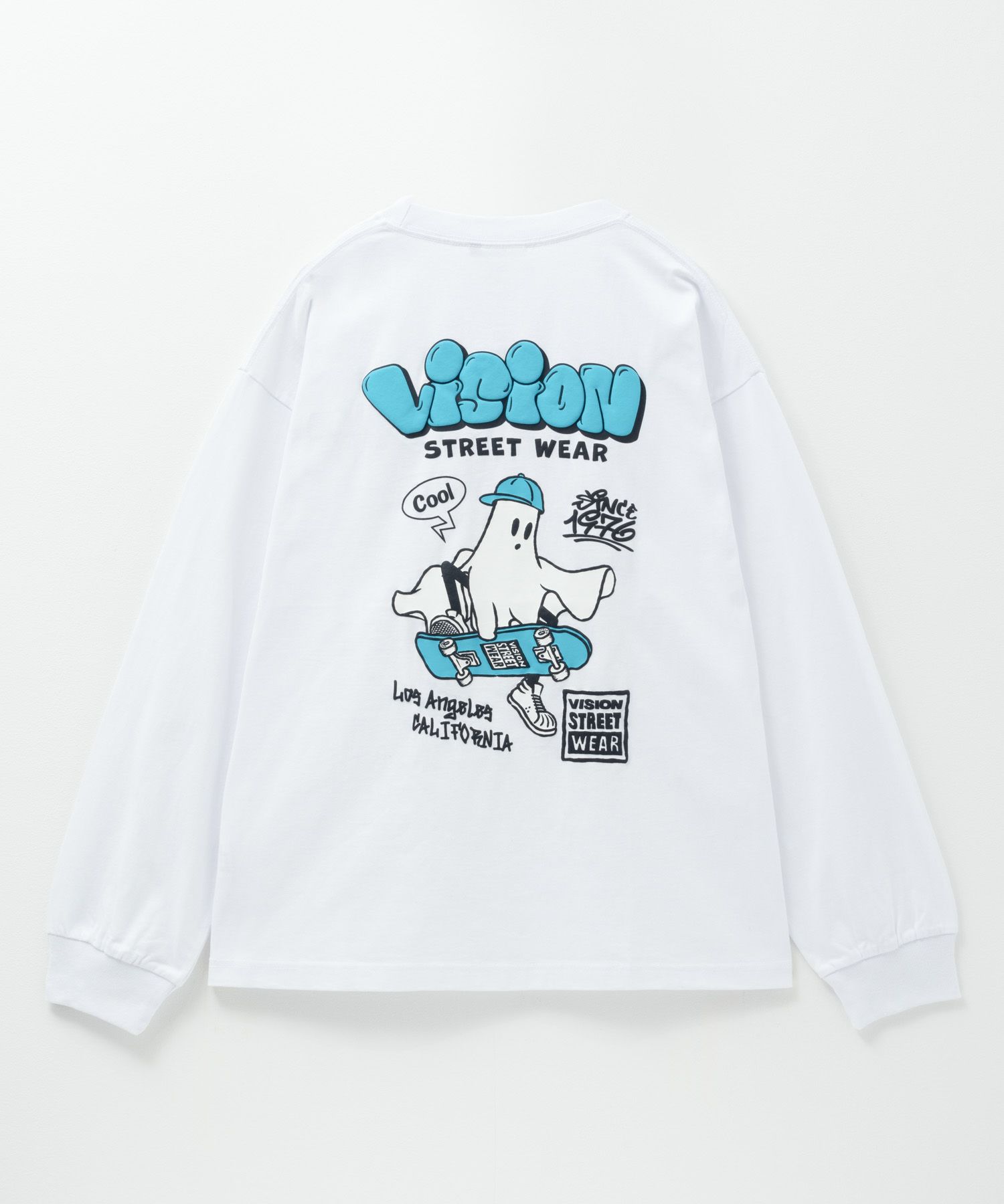 VISION STREET WEAR  ゴースト発泡プリント長袖Tシャツ メンズ商品画像-1