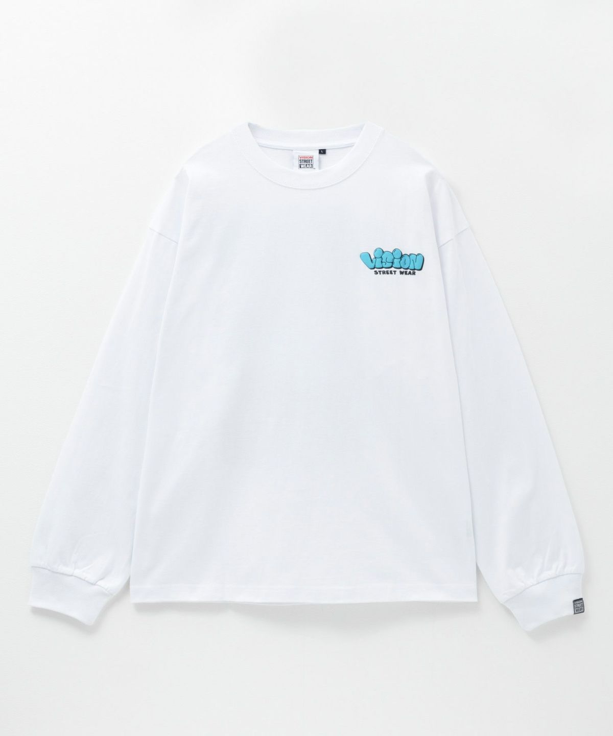 VISION STREET WEAR ゴースト発泡プリント長袖Tシャツ メンズ