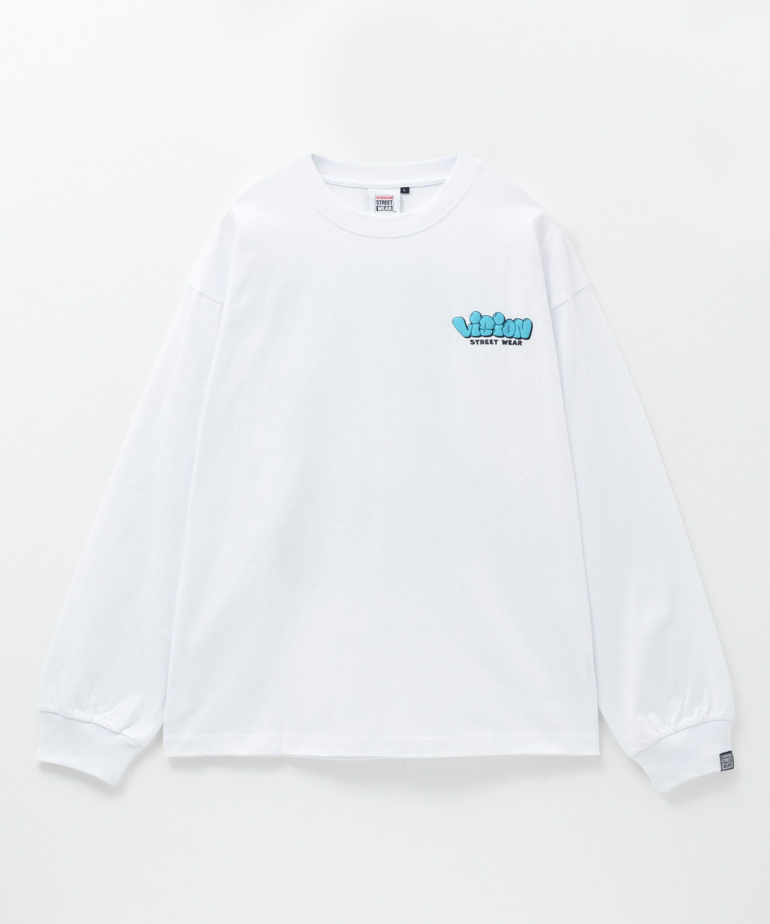 VISION STREET WEAR ゴースト発泡プリント長袖Tシャツ メンズ