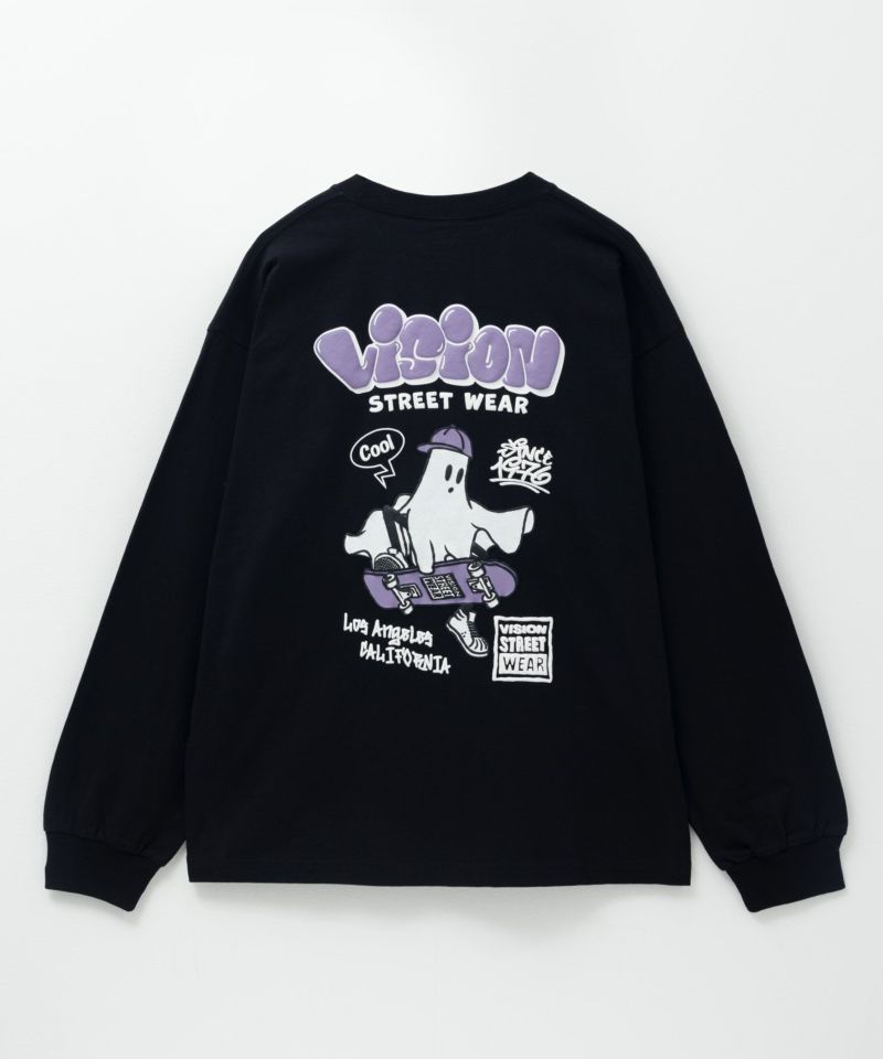 VISION STREET WEAR ゴースト発泡プリント長袖Tシャツ メンズ商品画像-3