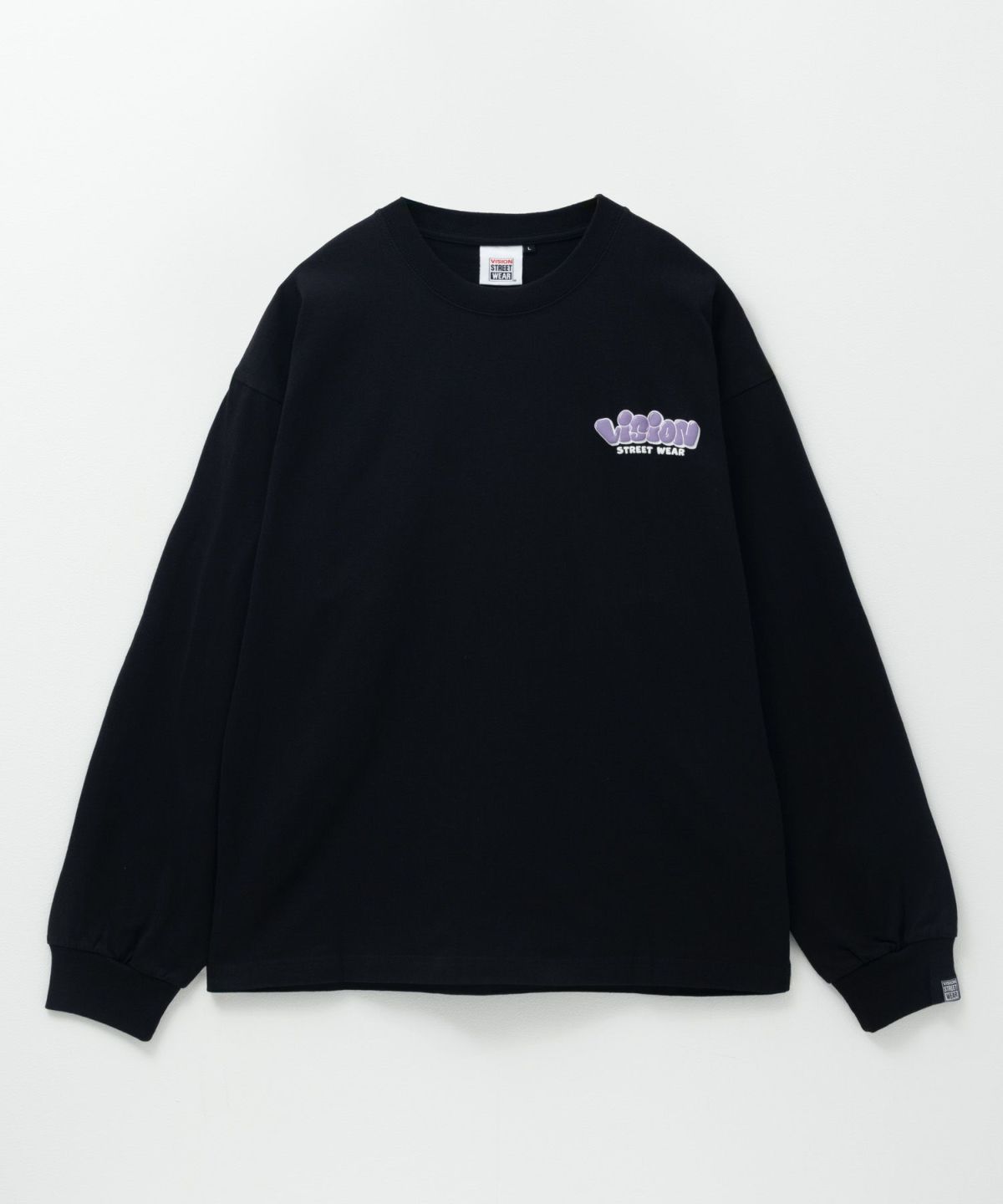 VISION STREET WEAR ゴースト発泡プリント長袖Tシャツ メンズ