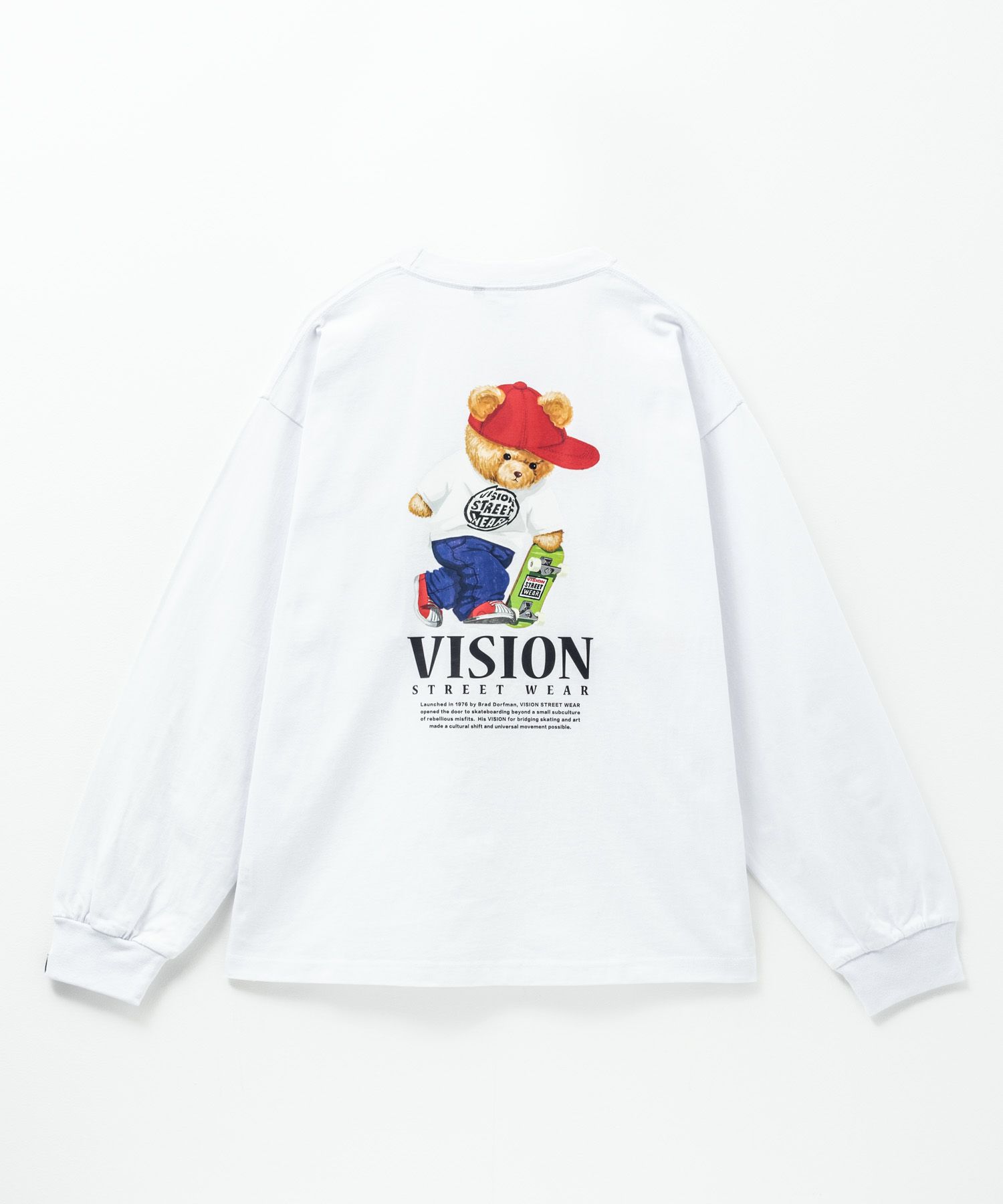VISION STREET WEAR ベアーロゴプリント長袖Tシャツ メンズ
