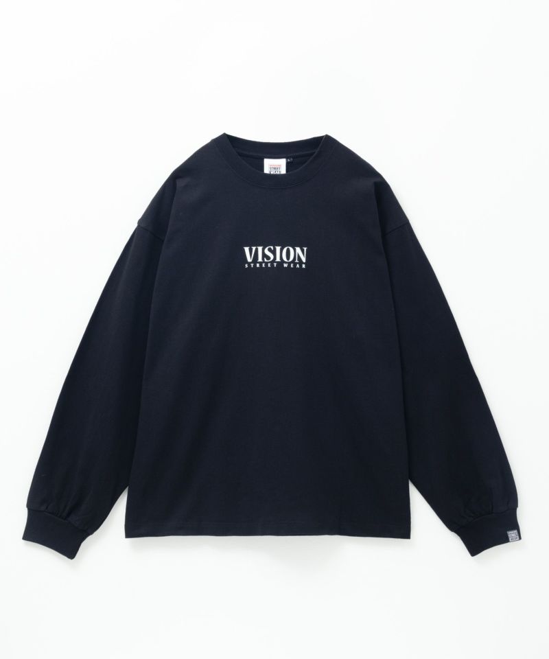 専用！！美品✨ ウィンダンシー 長袖カットソー プリントロゴ メンズ M ブラッ VISION STREET WEAR ベアーロゴプリント長袖Tシャツ メンズ