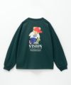 VISION STREET WEAR ベアーロゴプリント長袖Tシャツ メンズ