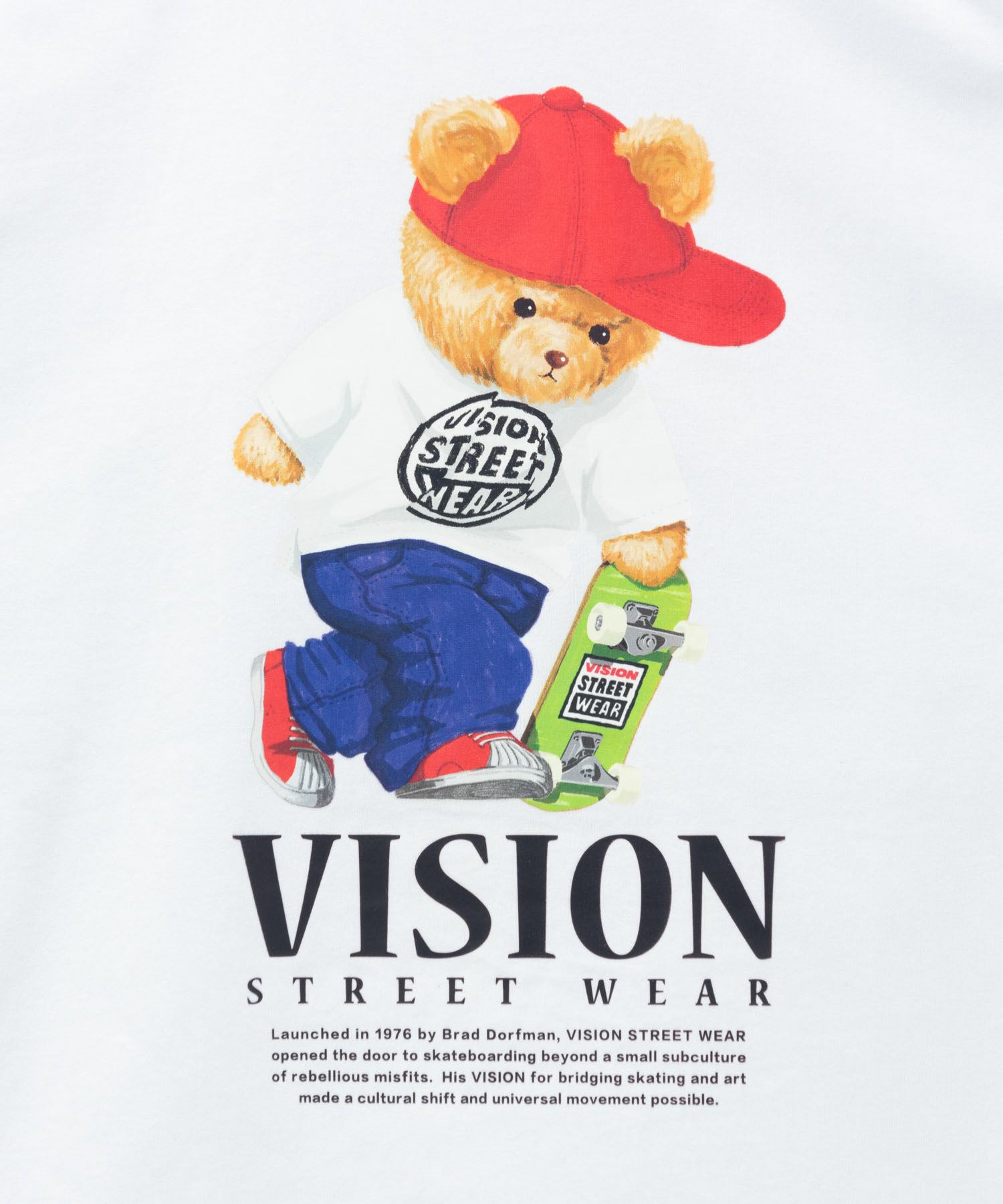 VISION STREET WEAR ベアーロゴプリント長袖Tシャツ メンズ