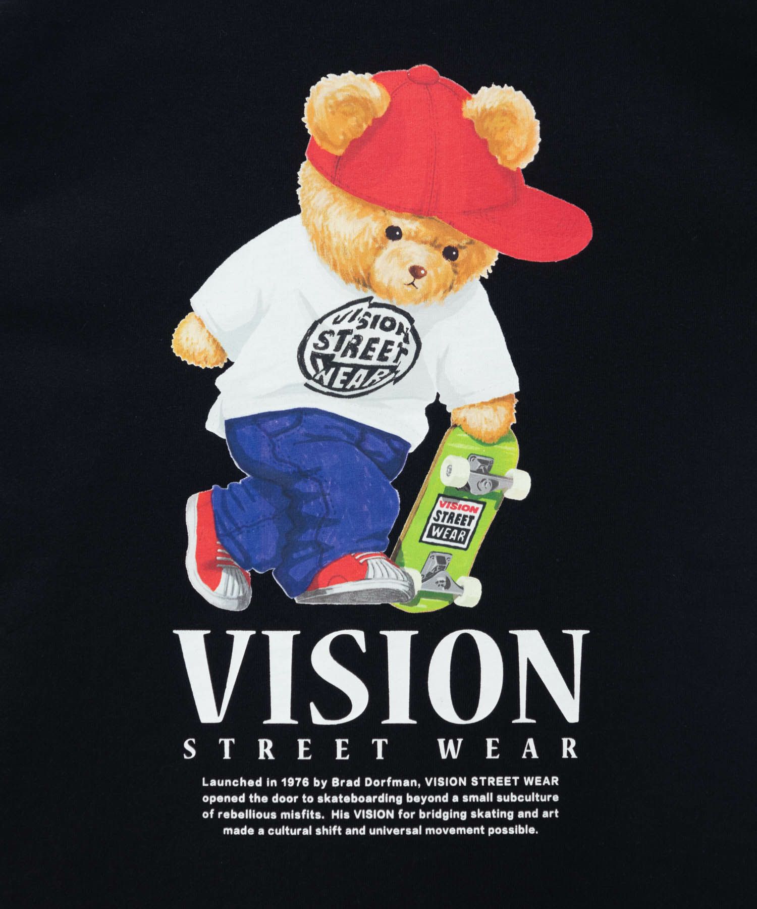 VISION STREET WEAR ベアーロゴプリント長袖Tシャツ メンズ