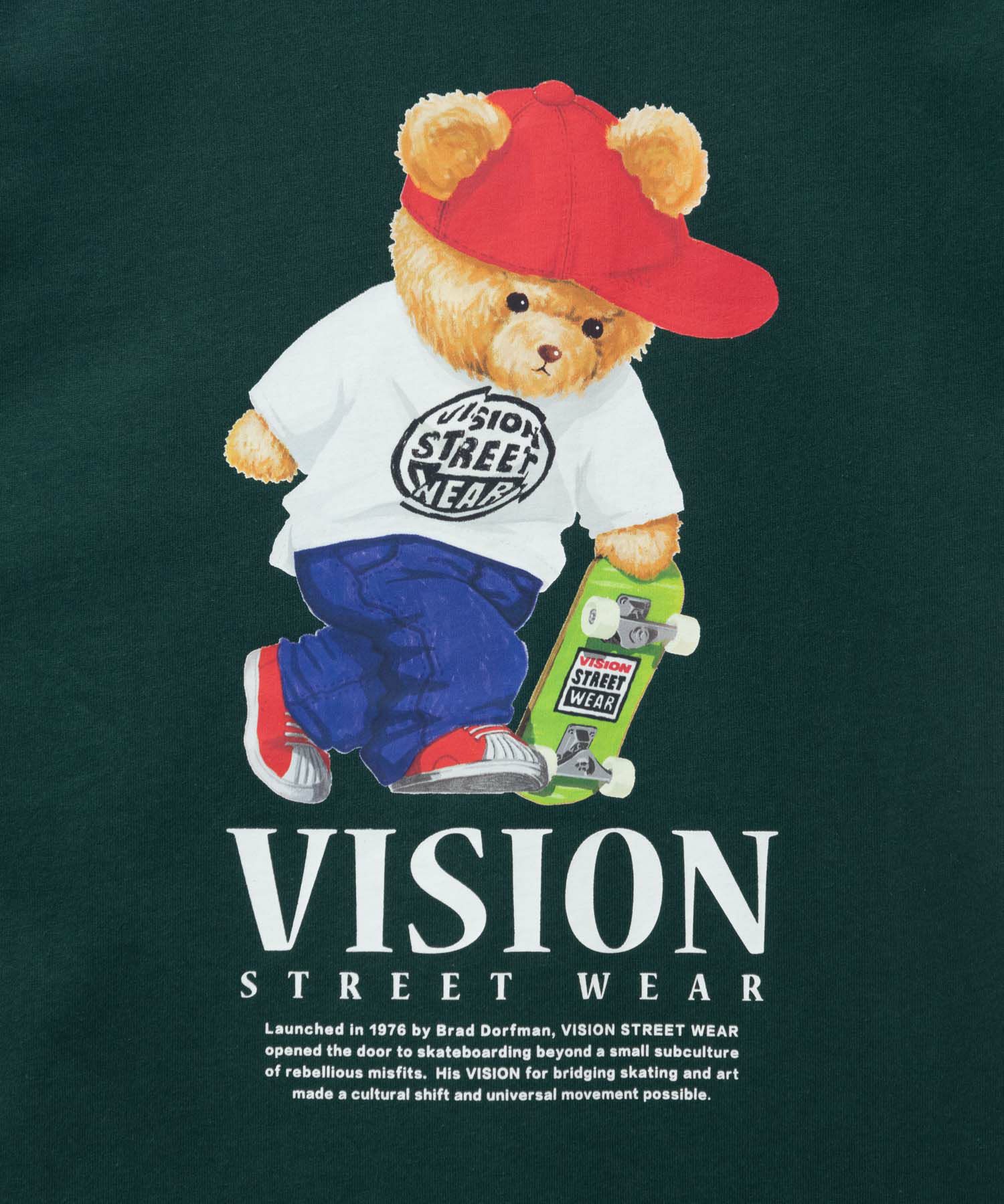 VISION STREET WEAR ベアーロゴプリント長袖Tシャツ メンズ