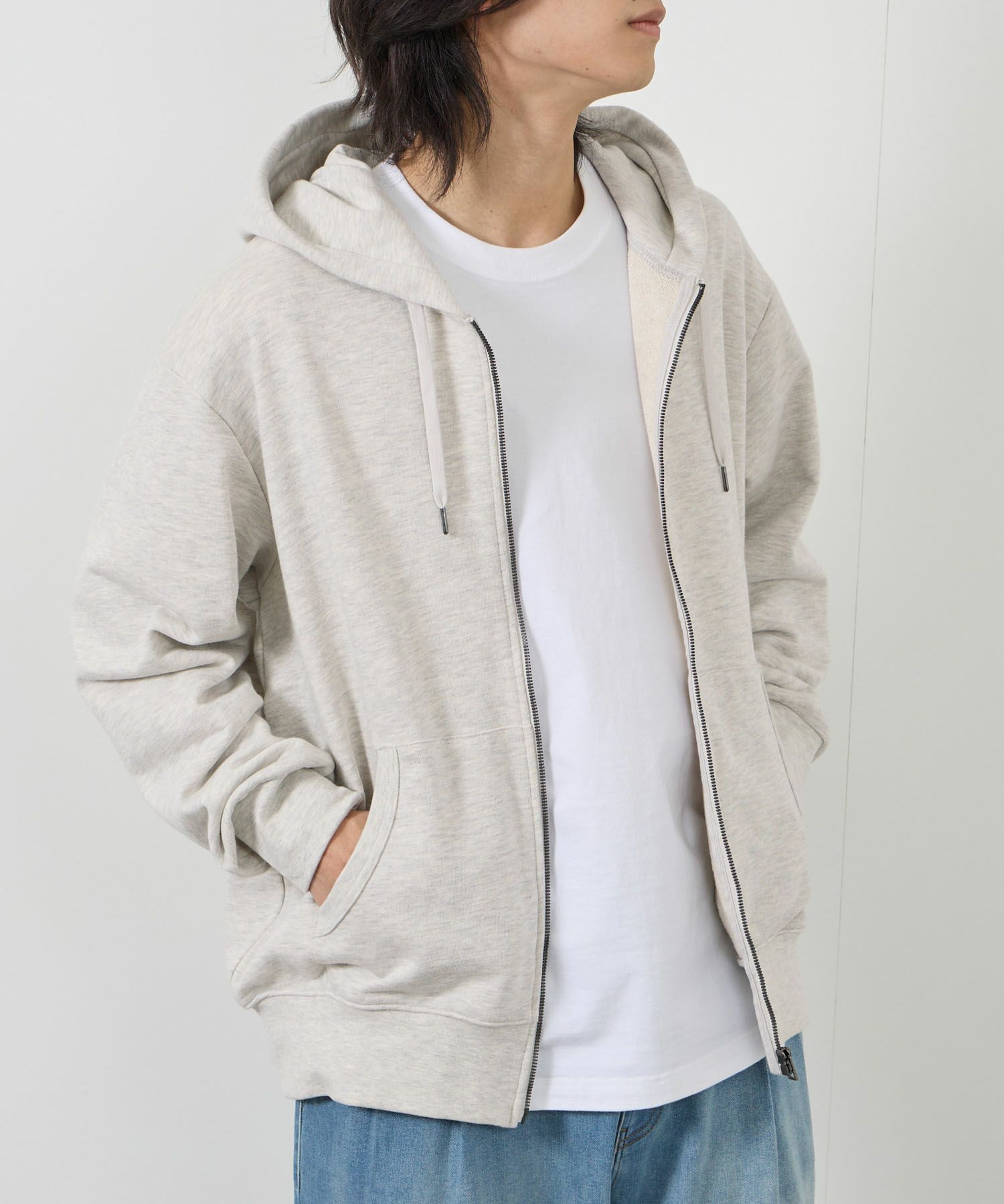 NAVY タフラク ヘビー裏毛ジップパーカー メンズ