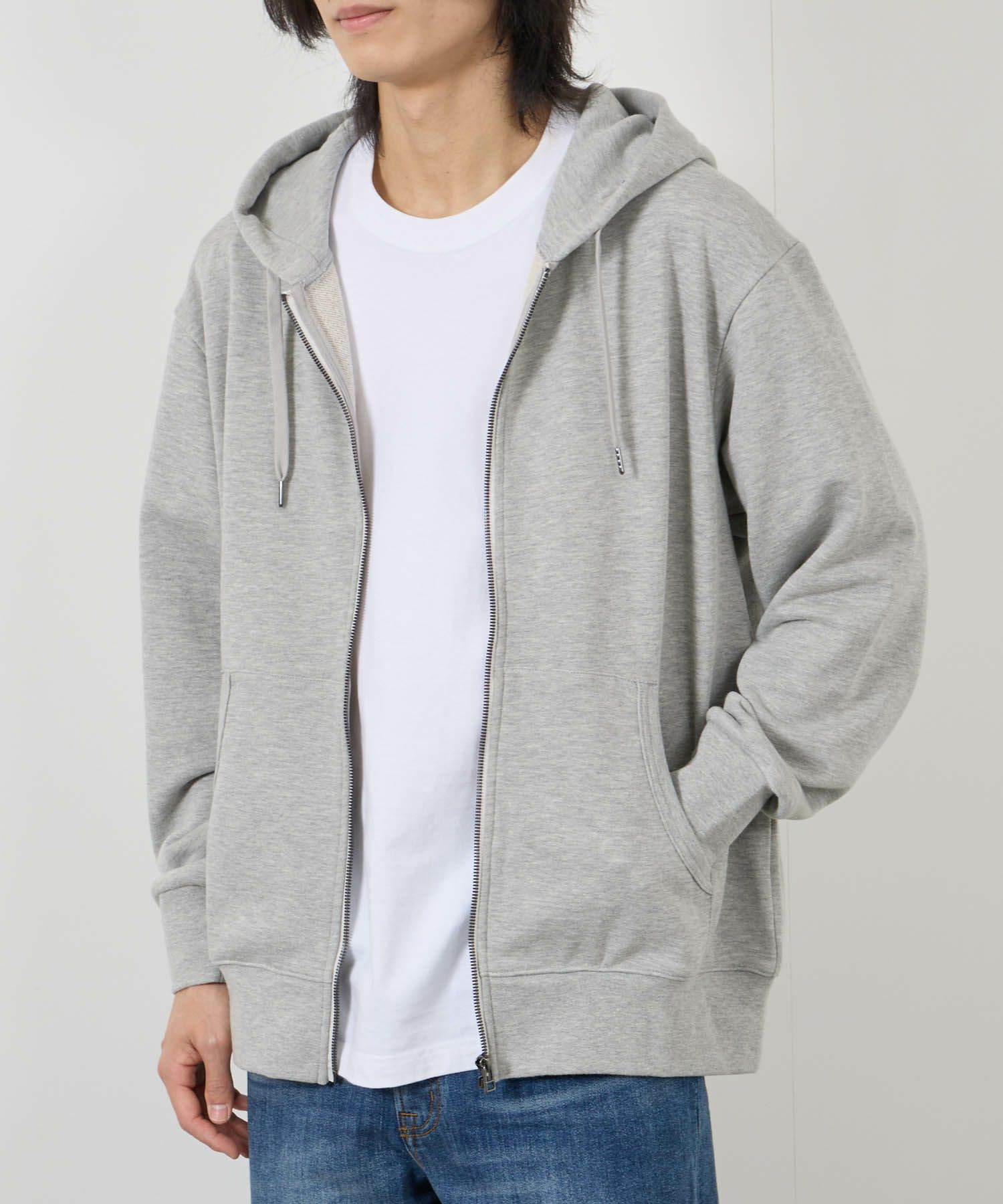 NAVY タフラク ヘビー裏毛ジップパーカー メンズ