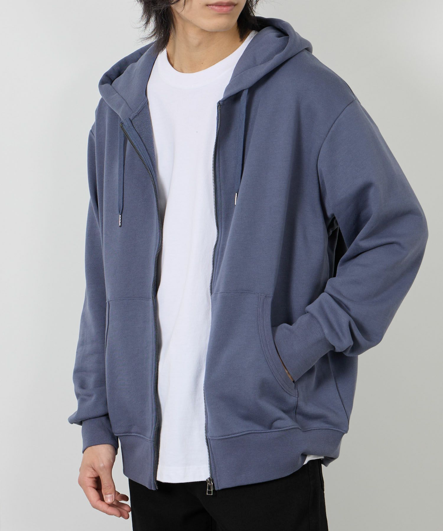 NAVY タフラク ヘビー裏毛ジップパーカー メンズ商品画像-4