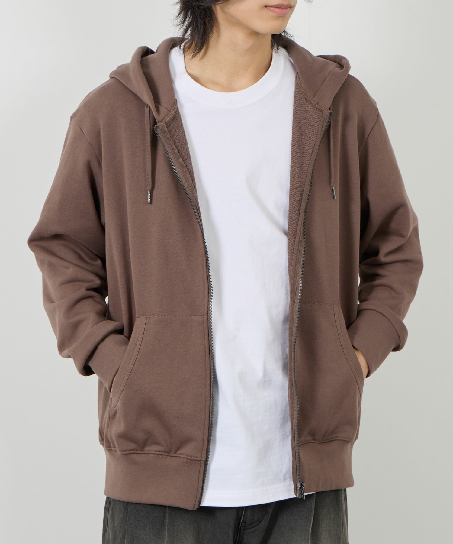 NAVY タフラク ヘビー裏毛ジップパーカー メンズ