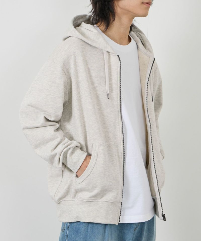 NAVY  タフラク ヘビー裏毛ジップパーカー メンズ商品画像-7