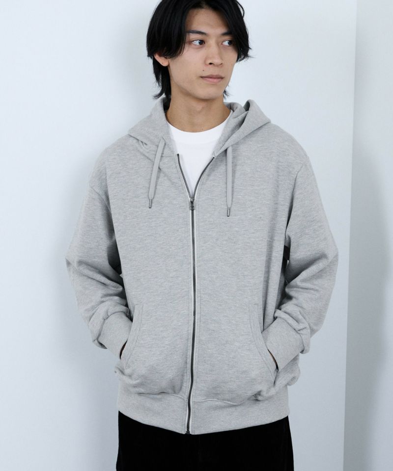 NAVY  タフラク ヘビー裏毛ジップパーカー メンズ商品画像-8