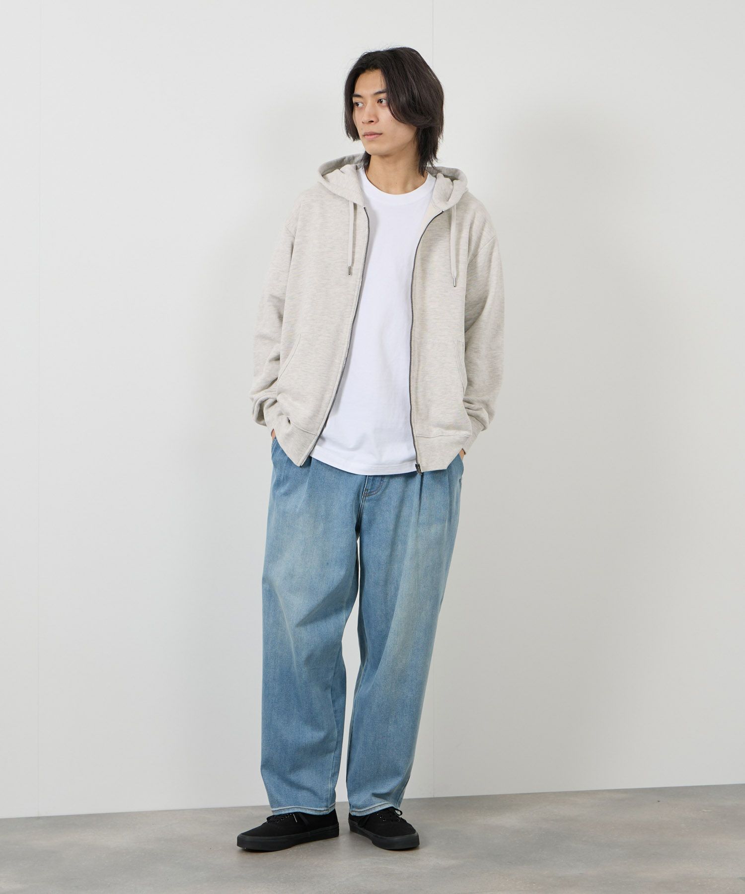 NAVY タフラク ヘビー裏毛ジップパーカー メンズ