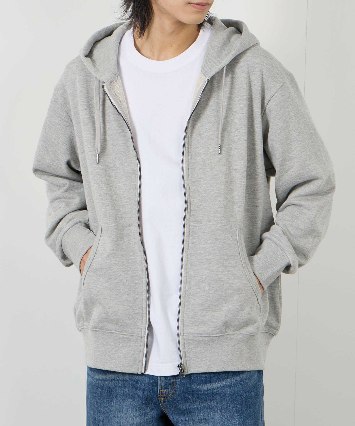 NAVY  タフラク ヘビー裏毛ジップパーカー メンズ商品サムネイル-9